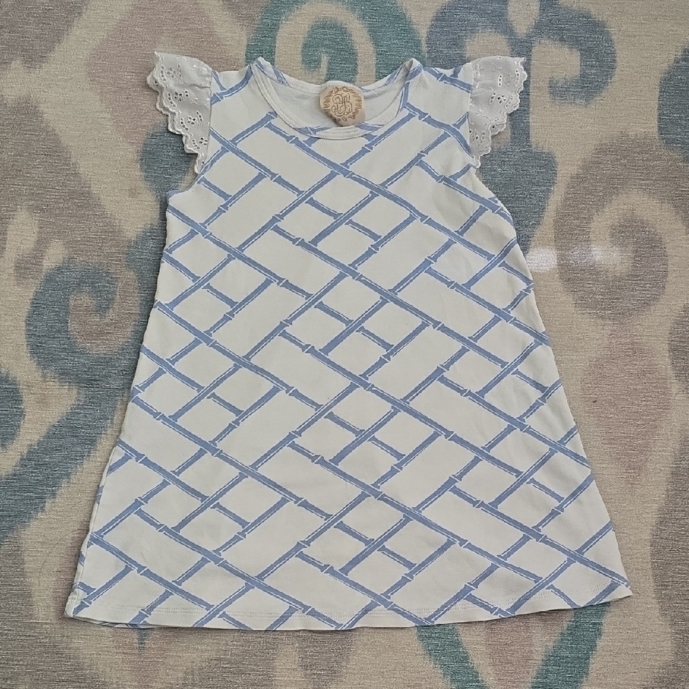 The Beaufort Bonnet Company Blue and White Lattice Dress